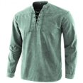 thumbnail image 2 of Túnica Medieval de Halloween para hombre, camisa romana renacentista con cordones, disfraz de pirata, vestido de carnaval, 2 of 5