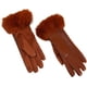 thumbnail image 1 of 4. Guantes de invierno para mujer para clima frío, piel sintética y puño de piel sintética suave, accesorio de fiesta con forro térmico, 1 of 3