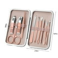 thumbnail image 2 of Manicure Pedicure Kit, Nail Grooming Tools, 18 In 1 Stainless Steel Nail Care Set with Rose Gold Finish and Pink Zipper Leather Travel Case, Portable and Durable, 2 of 6