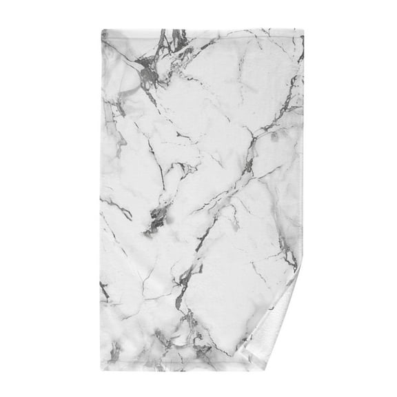 White Marble Cotton Face Towels Absorbent Hand Towel Soft Bathroom Towel for Kitchen Hotel Decoration