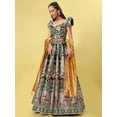 thumbnail image 4 of Indian Wedding Style Banarasi Silk Lehenga Choli For Women Party Wear with Un-Stitched Blouse With Dupatta Dress, 4 of 5