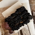 thumbnail image 3 of Hair Scrunchies Solid Color 4PCS Soft Satin Ponytail Holders Bobble Hair Bands, 3 of 10