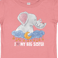thumbnail image 4 of Inktastic I Love My Big Sister Cute Elephants with Moon and Stars Boys or Girls Baby T-Shirt, 4 of 5
