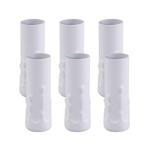 6x White Chandelier Light Cover Sleeves Sockets 25mm Dia 80mm Length--