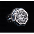 thumbnail image 2 of Roarsilver Seal of Solomon-Star of David Ring-Handmade Mens Ring-Agate Stone Ring-Signet Ring Mens-Jewelry Gift For Mens-Silver Rings for Men-Agate Wedding Ring | 13, 2 of 5
