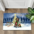 thumbnail image 4 of Merry Christmas Wirehaired Pointing Griffon Snowy Winter with Tree Decorations Doormat Dog Lover Indoor Outdoor Welcome Mat - 12020, 4 of 5