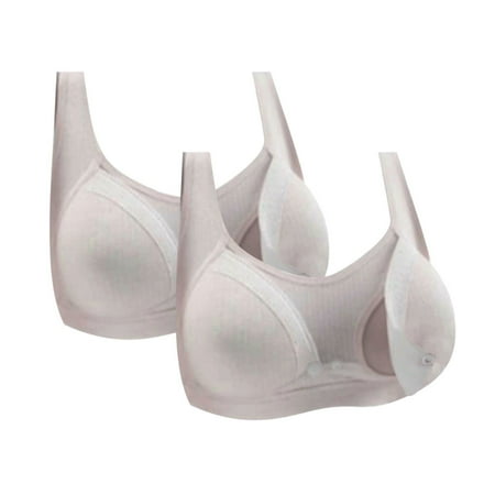 Fashion Saving Nexjvus Nursing Bras Wirefree Front Open Front Open Button Maternity Bra 2 Pack Size S-XXL