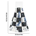 thumbnail image 6 of Yayeee Kitchen Hanging Hand Towels Set of 2 with Loop Bathroom Absorbent Tie Towel, Blue Cat Stars, 6 of 7