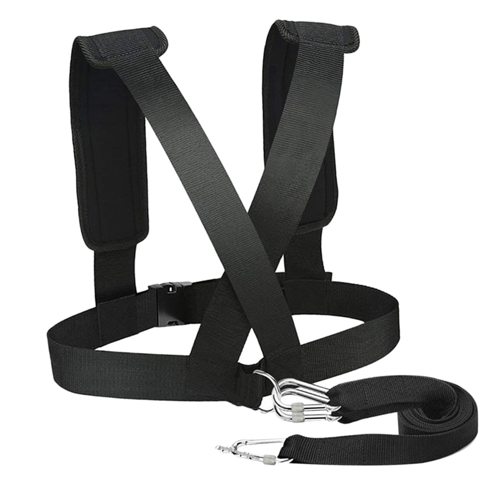 4 Pack High Strength Sled Harness Vest with 2m Pulling Strap Belt with Hooks 