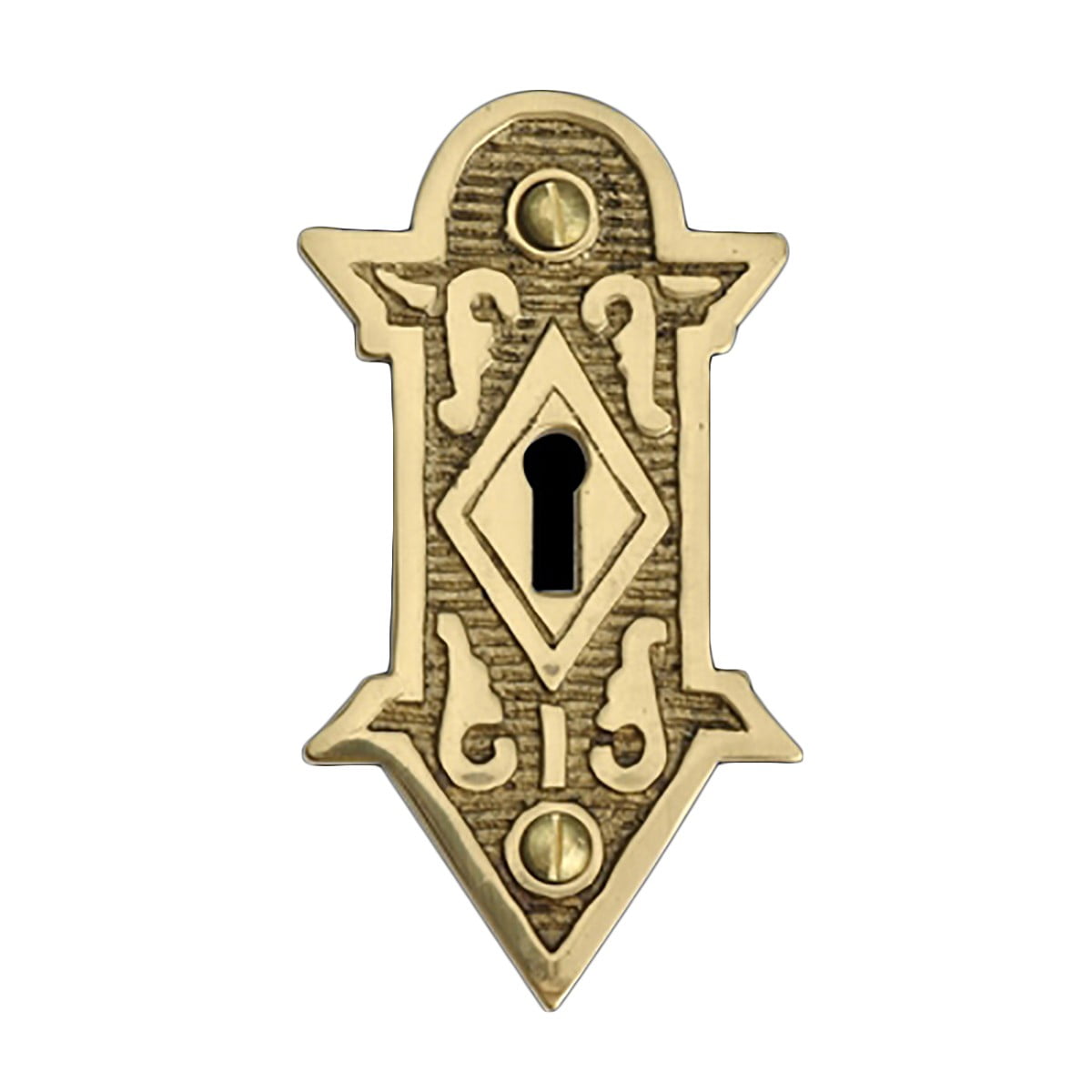 C-212AB CAST ANTIQUE BRASS FINISH KEYHOLE ESCUTCHEON 3//4/" X 2/" WIDE