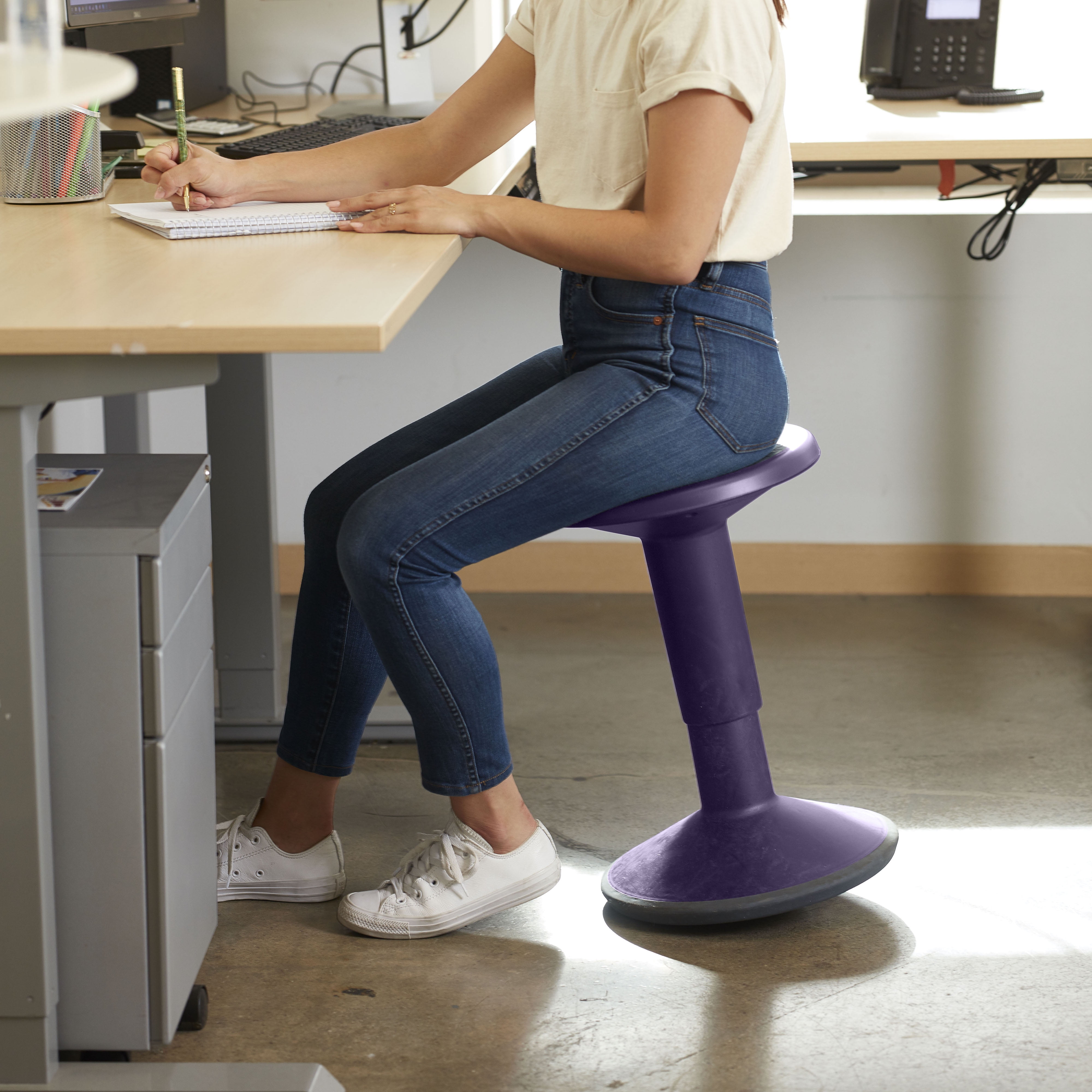 ECR4Kids SitWell Wobble Stool Adjustable Height Active Seating