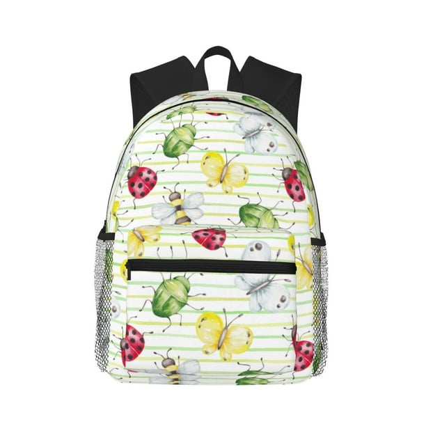 Disketp Insects Mochila Ligera Clásica con Múltiples Bolsillos, Mochila Casual para Hombre y Mujer, Ideal para Escuela, Trabajo y Viajes