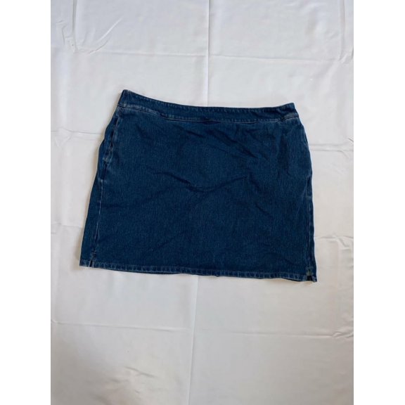 MSRP $50 Charter Club Womens Denim Skort Blue Size XL