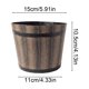 thumbnail image 3 of Maceta de Plástico con Efecto Madera y Bandeja Base – Contenedor Decorativo para Plantas de Interior y Exterior, Ideal para La Decoración Del Hogar y La Jardinería., 3 of 6