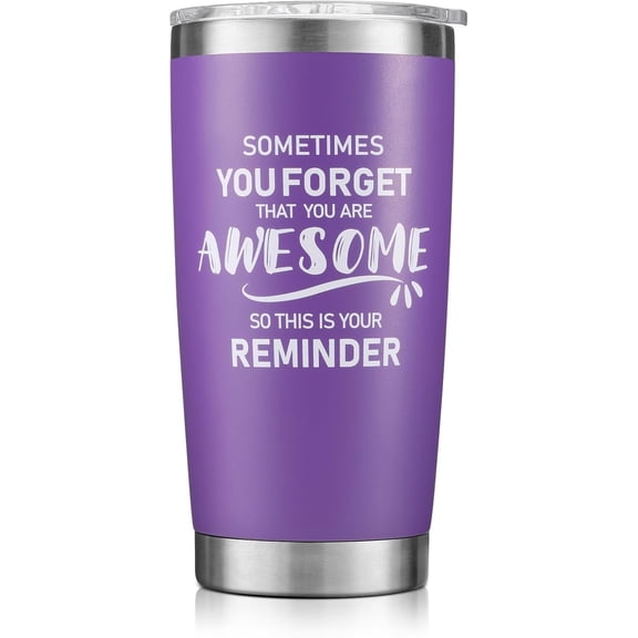 Christmas Gifts for Women,Inspirational Thank You Birthday Gifts for Women,Mom,Wife with this Funny Tumbler - Purple 20oz