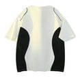 thumbnail image 3 of JUUYY Men's Oversized T Shirts Color Contrast Short Sleeve Tees Loose Fit Baggy Shirts Crew Neck Tshirt Tops White XXL, 3 of 3