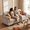 Black, variant on Arouseden 81" Black Modern Loveseat Sofa,Comfy Modern Small Couch with 2 Back Cushion and 2 Pillows,Cloud Loveseat Couches for Living Room