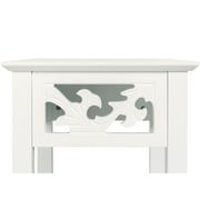 eHemco Plant Decorating Stand End Table Side Table with Storage Shelf, 10 by 10 by 23.7 Inches, White