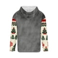 thumbnail image 3 of Sudadera con capucha para hombre, informal, con cordón, estampado navideño, deportiva, blusa de poliéster, 3 of 4