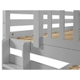 thumbnail image 6 of Bedz King Bunk Beds Twin over Twin Mission Style with End Ladder, Gray, 6 of 9