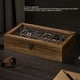 thumbnail image 4 of Caja de Exposición de Reloj ANGGREK 6 Ranuras Organizadora Desmontable Con Tapa de Vidrio, 4 of 7