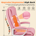 thumbnail image 4 of Waleaf PU Leather High Back Cushion Desk Chair, Pink, 4 of 11