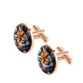 thumbnail image 2 of Fox Stylish Men's Cufflinks for Formal Attire, Shirt Clip, Stainless Steel, Ideal for Business Meetings, 2 of 6