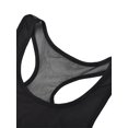 thumbnail image 4 of Lucakuins Camiseta sin mangas de ajuste de color sólido seco de capa base de compresión para mujer, blanco / negro / azul real Lucakuins  moda, 4 of 9