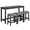 Drak Grey, variant on SESSLIFE 4 Piece Bar Table Set with Power Outlet, Counter Height Pub Table with Padded Stools, Behind the Couch Table Set for Living Room,Dining room, White & Grey