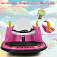 thumbnail image 4 of Gymax 6V Kids Ride On Bumper Car Vehicle 360° Spin Race Toy w/ Remote Control Pink, 4 of 10