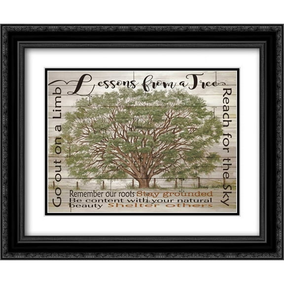 Lessons from a Tree 2x Matted 24x20 Black Ornate Framed Art Print by Jacobs, Cindy