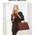 thumbnail image 3 of Lovevook Work Tote Bag for Women, Multi-Pocket Laptop Tote Shoulder Bag Fit 15.6 in Laptop, Pu Leather Office Briefcase with Small Clutch Bag, 3 of 8