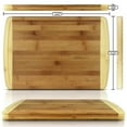thumbnail image 5 of [ HEIM CONCEPT ] Organic Bamboo Wood Large [18x12x1] Cutting Board Kitchen Chopping Block End Groove, 5 of 5