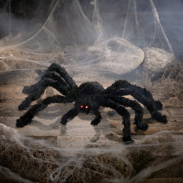 Morris Costumes 3 ft Light-Up Animated Walking Fuzzy Spider - Black