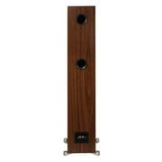 ELAC DFR52-BK Debut Reference Floorstanding Speakers, 140W Surround Sound, Black/Walnut