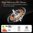 thumbnail image 5 of Warmiplanet 84" Large Ceiling Fan with Light & Remote, Sand Nickel, Metal Blades, DC Motor, 6 Speeds, 3-Color Light, Reversible, 5 of 9