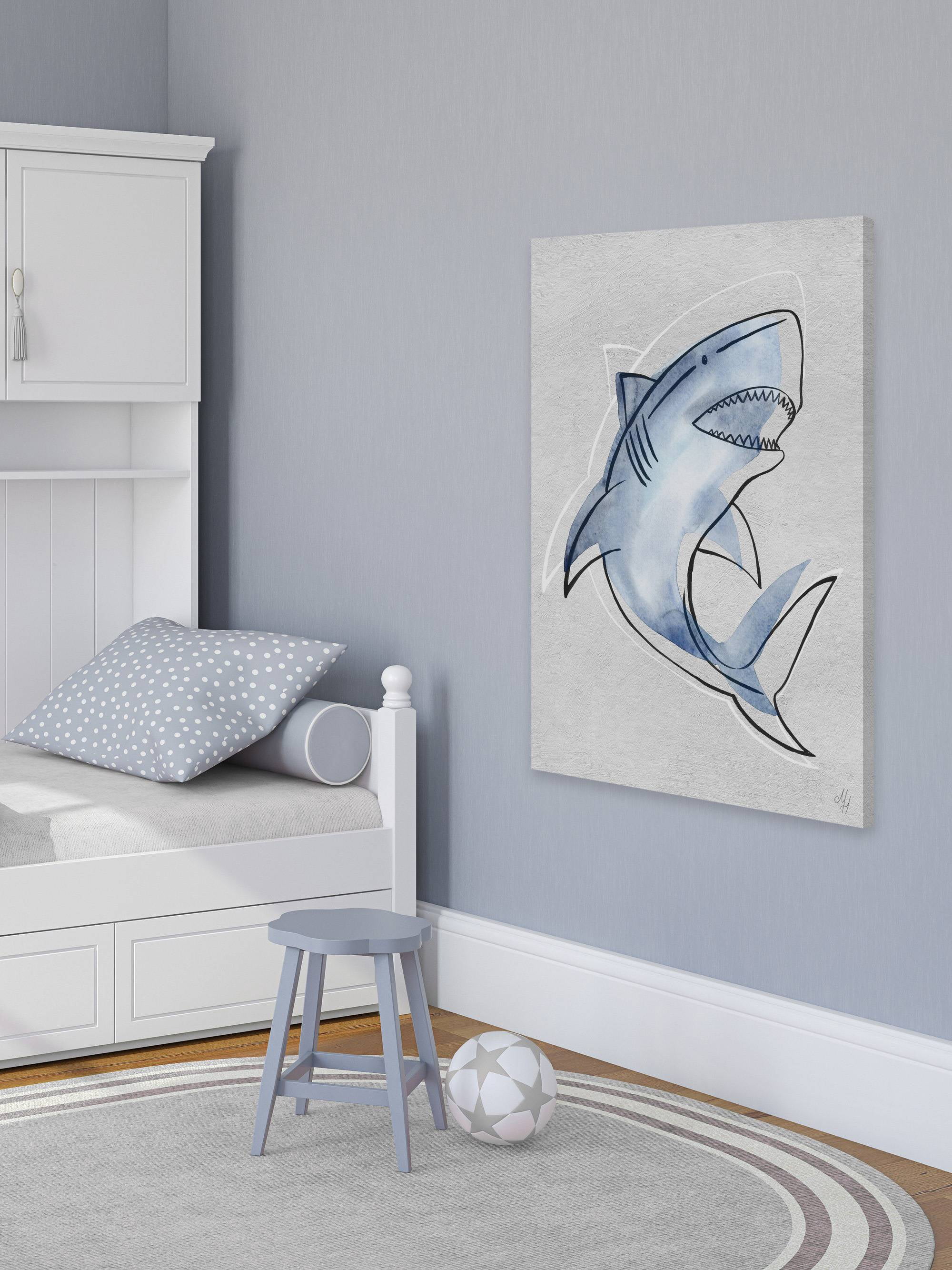 Marmont Hill The Big Shark Canvas Wall Art