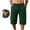 Army Green, variant on Men's Hiking Capri Pants 3/4 Joggers Gym/Workout Below Knee Long Shorts Lightweight Quick Dry Elastic Waist with Zipper Pockets and Drawstring White