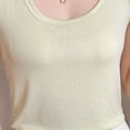 thumbnail image 5 of ITSAME Women's Tank Tops Scoop Neck Stretchy Sleeveless Shirts Summer Tunic Casual Tops Yellow Size Free Size, 5 of 5