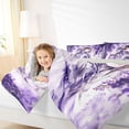 thumbnail image 3 of Erosebridal Kawaii Anime Girl Queen Comforter Set,Rustic Purple Lavender Flowers Bedding Comforter Set For Kids, Reversible 3-Piece, 3 of 7