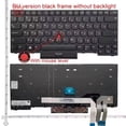 thumbnail image 3 of Clavier d'Ordinateur Portable US/RU/JP Nouveau pour Lenovo Thinkpad E480 E485 E490 E495 E490S L380 L480 L390 L490 R480 R490 T480S T490 T495 01YP360 US Rétroéclairé Noir, 3 of 6