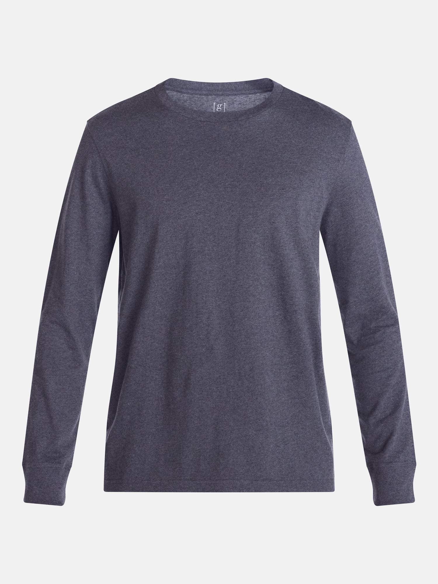 George Men's and Big Men's Cotton Crewneck Tee with Long Sleeves, Sizes XS-3XL, Big 2XB-6XB & Tall MT-4XLT