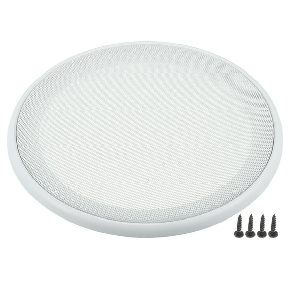 Unique Bargains 1 Set 8" Car Speaker Grills Cover Mesh Audio Subwoofer Protector with Mounting Screws White