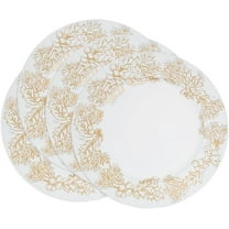 Fennco Styles Christmas Holly Berries Decorative Charger Plates 13" Round, Set of 4 – White Table Charger for Banquets, Family Dinners, Special Events and Holiday Home Décor