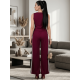 thumbnail image 3 of Conjunto 2 Piezas Elegante, Top Ajustado con Botones y Pantalón Palazzo con Rayas, Look Chic y Estilizado para Mujer, 3 of 5