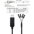 thumbnail image 3 of DTECH 3ft 3.3V USB to TTL Serial Adapter Debug Cable TX RX Signal 4 Pin Female Socket PL2303 Prolific Chip Windows 10 8, 3 of 5