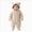 A69-Beige, variant on KJameas Baby Boys Girls Jumpsuit Fuzzy Fleece Bear Hooded Zip Up Footed