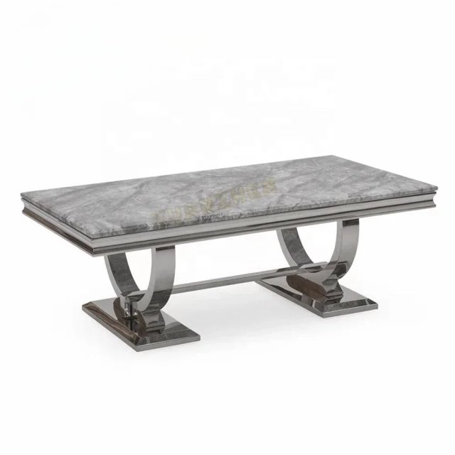 New Hot Sale Restaurant Furniture Metal Dining Room Set Dining Table Set Marble Dining Table With 6 Chairs Set My Lux Decor Round