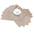 thumbnail image 2 of XMXY Woven Placemats Set of 6 PCS, Vintage Plaid Pattern Table Mats Washable Heat Resistant Placemats, 2 of 6
