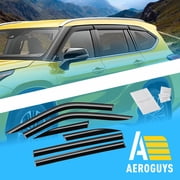 AEROGUYS Tape-On Window Deflectors Extra Durable Window Visors Rain Guards Fit for Toyota Highlander 2020-2026, Sun Visors, Wind Vent Visors, Car Accessories - 6 pcs. AG0739